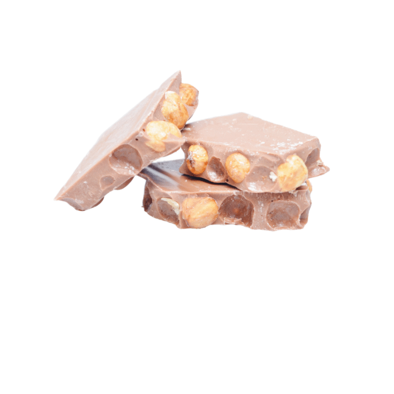 Melkchocoladebrokken met hazelnoten